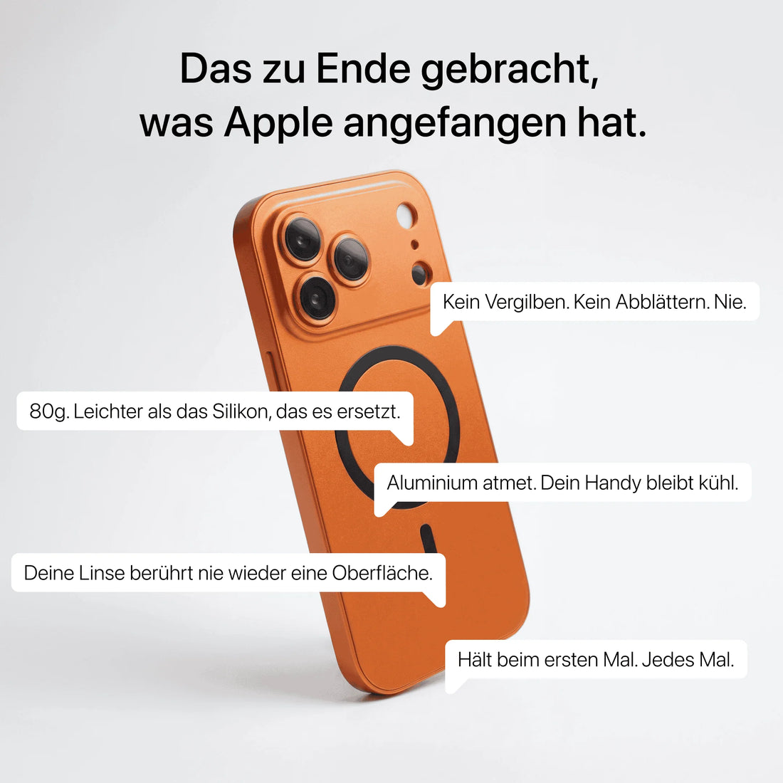 Premium-Metallhülle für iPhone mit Kameraschutz